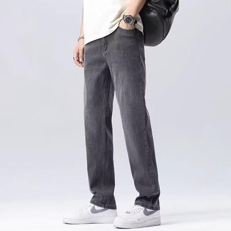 Pantalon Décontracté Homme Style Rétro Américain – Coupe Droite et Confort Moderne