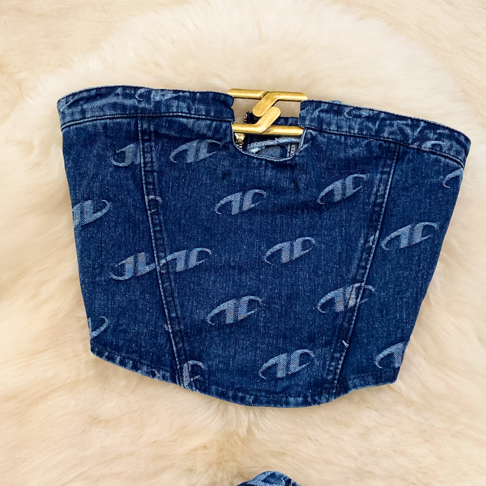 Ensemble Jean & Bustier Top – Look Tendance