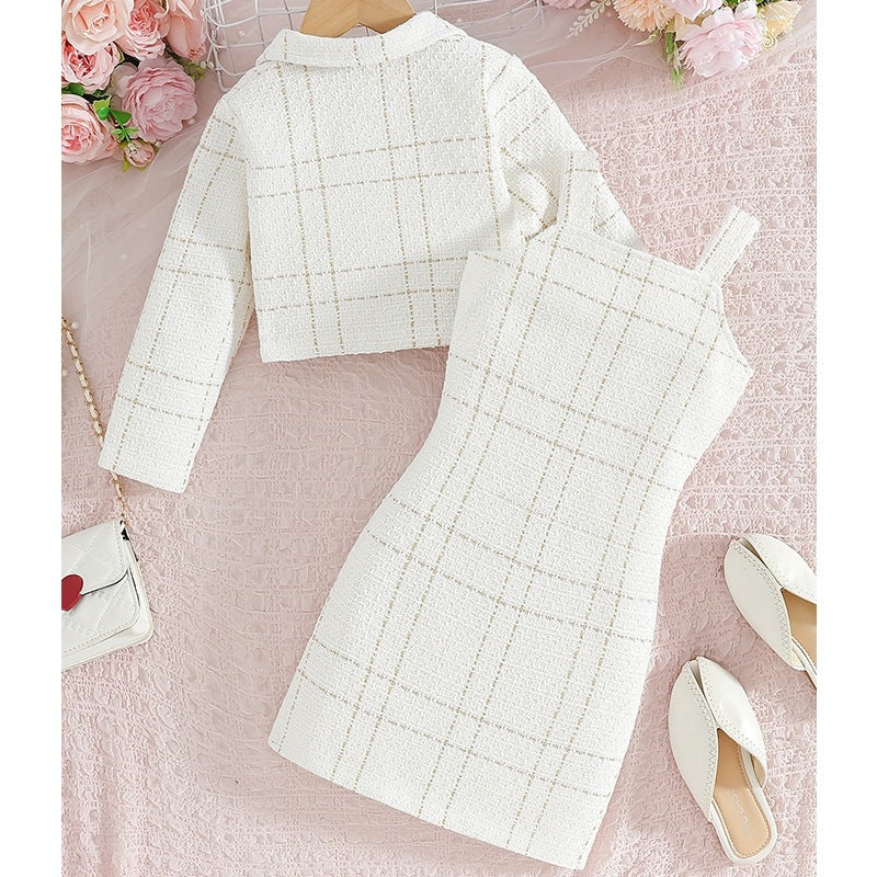 European Classic Style Baby Girls' Sling Suit
