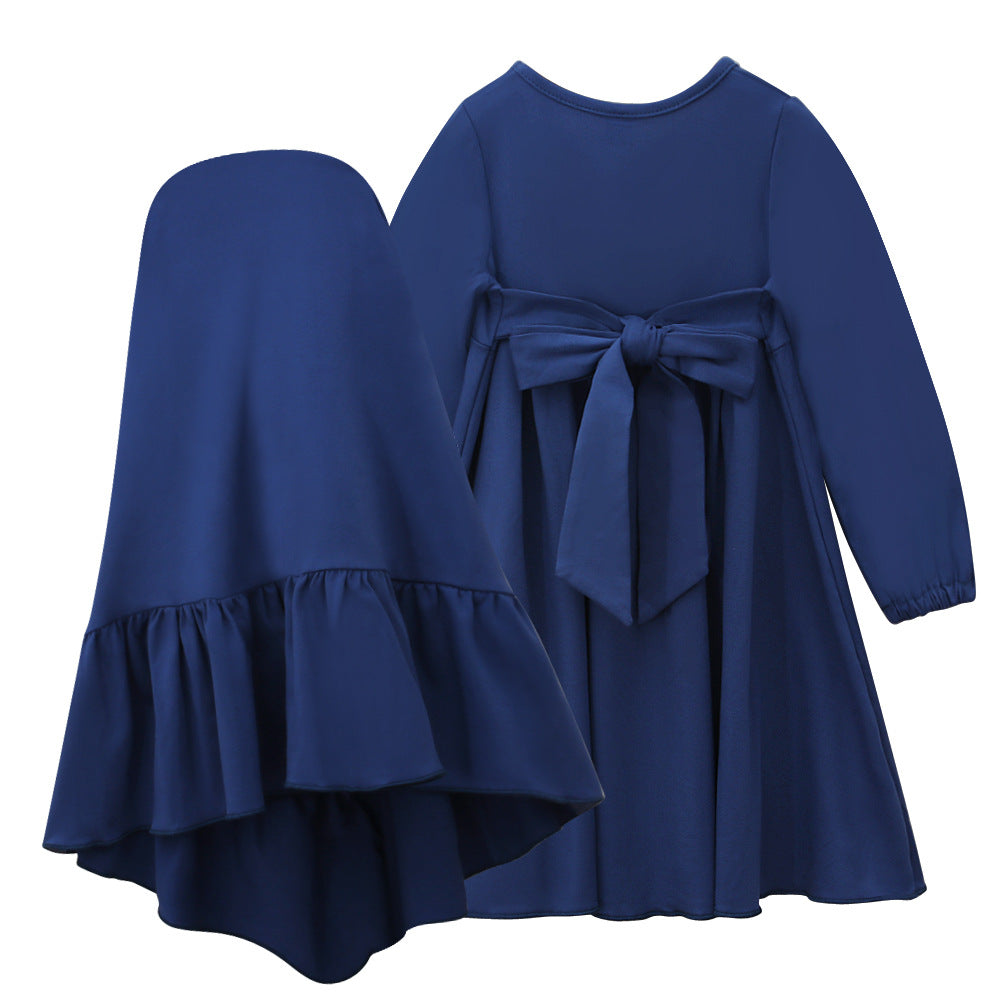 Girls' Fashion Special Dress Headscarf Suit