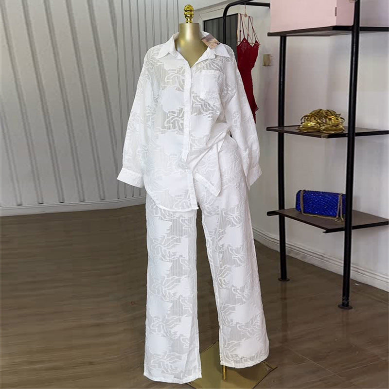 đ Timchou â Ensemble ĂlĂ©gance DĂ©contractĂ©e Chemise & Pantalon