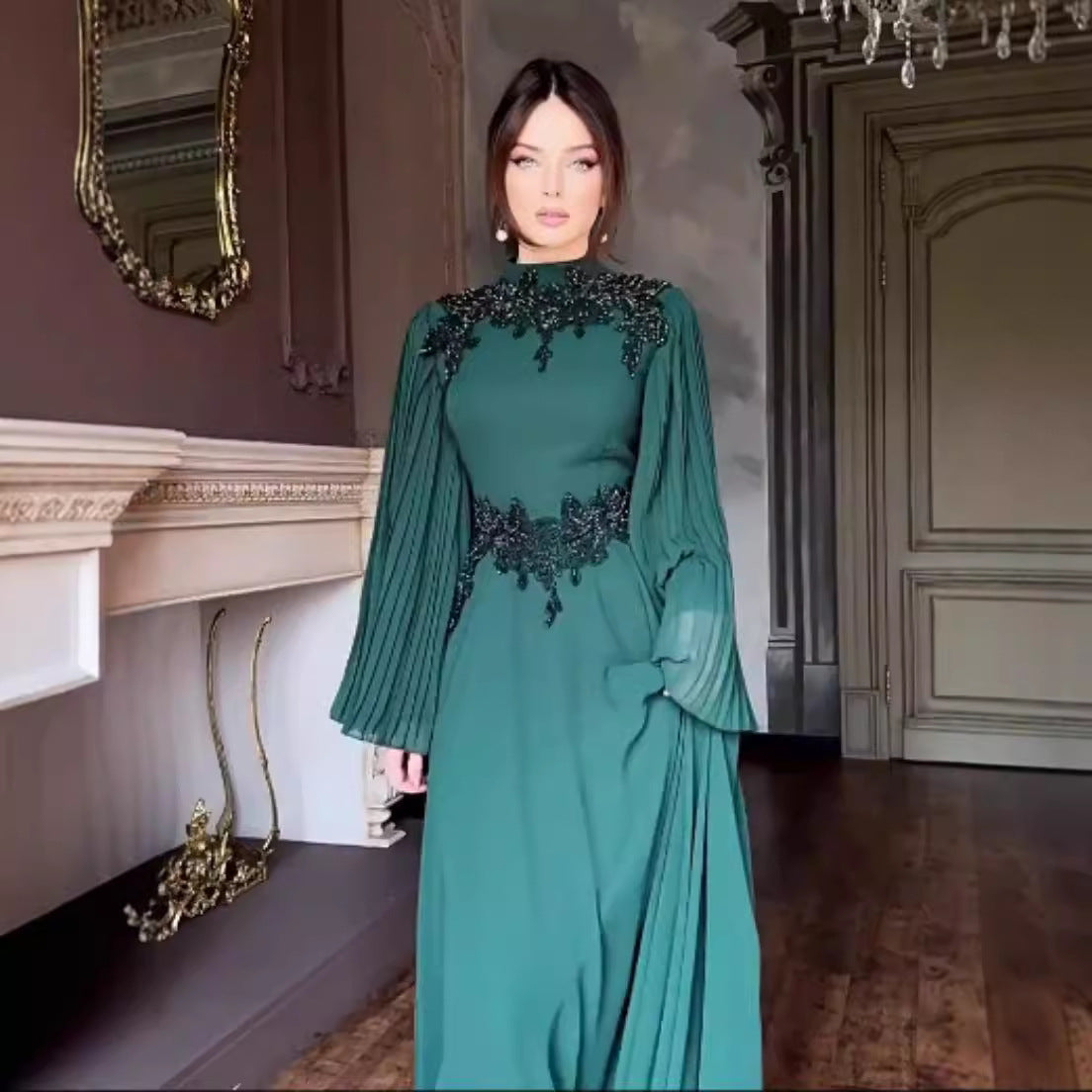 ✨ Nafatou – Robe Orientale Élégante 🌙🖤