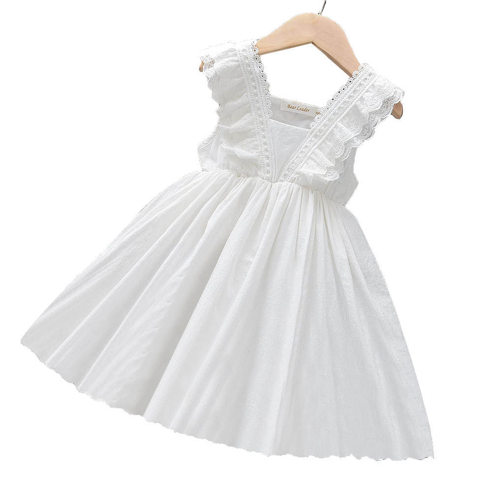 Robe Blanche Fille – Coton Doux et Élégance Pure