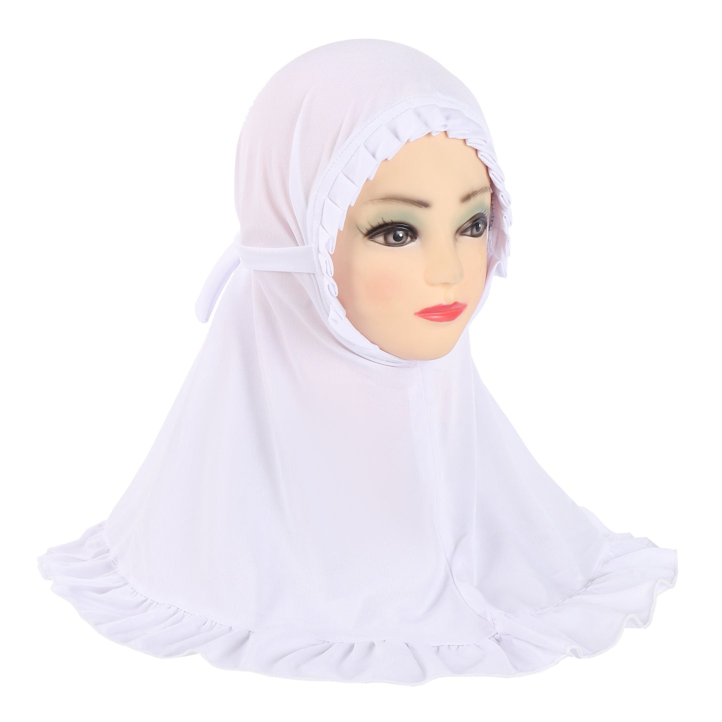 Girls Fashion Personality Pure Color Ruffles Headscarf