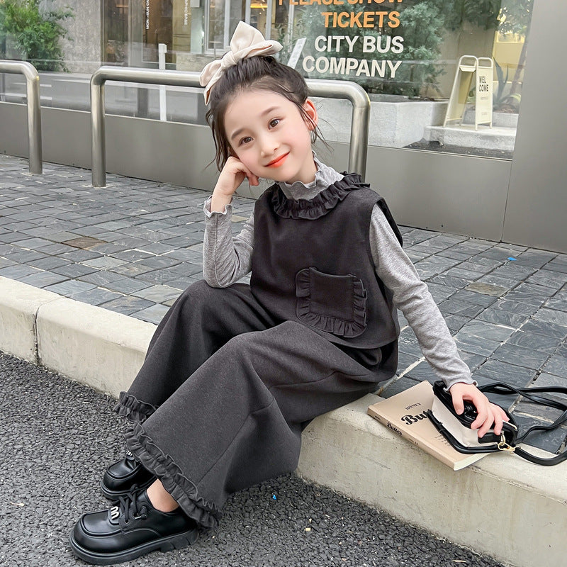 Gilet à volants & pantalon | Style tendance automne
