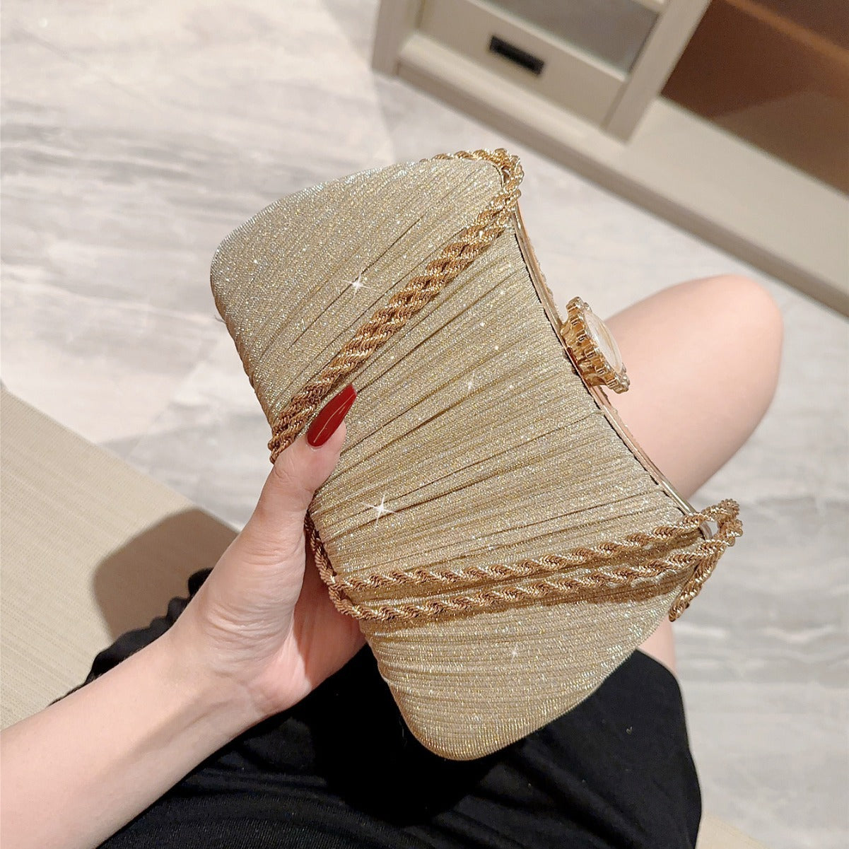 Golden Fold Clutch