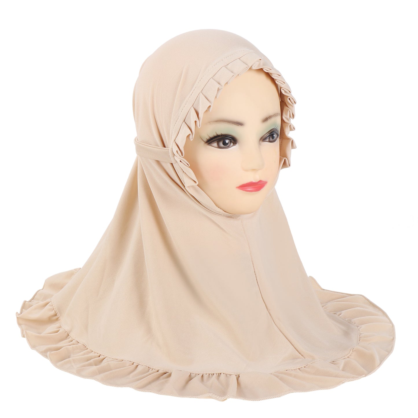 Girls Fashion Personality Pure Color Ruffles Headscarf