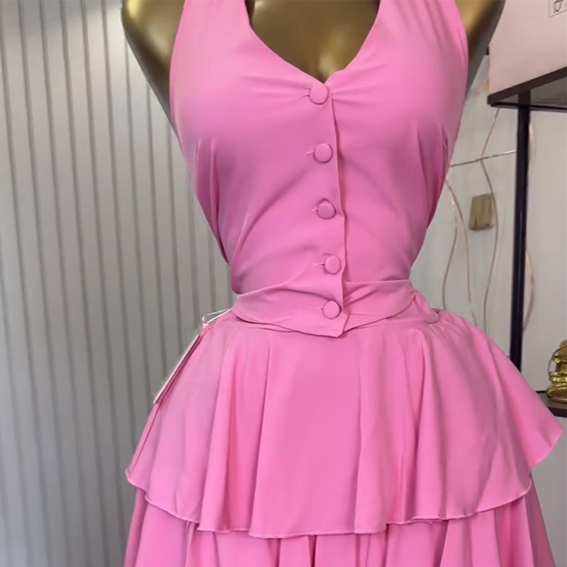 💖 Biba – Ensemble Évasé Glamour & Haut Dos Nu