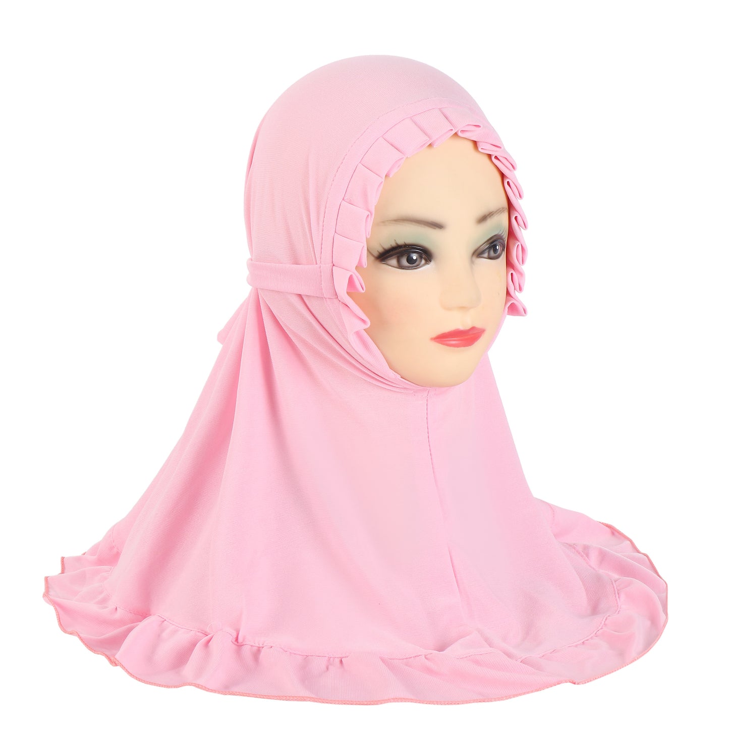 Girls Fashion Personality Pure Color Ruffles Headscarf