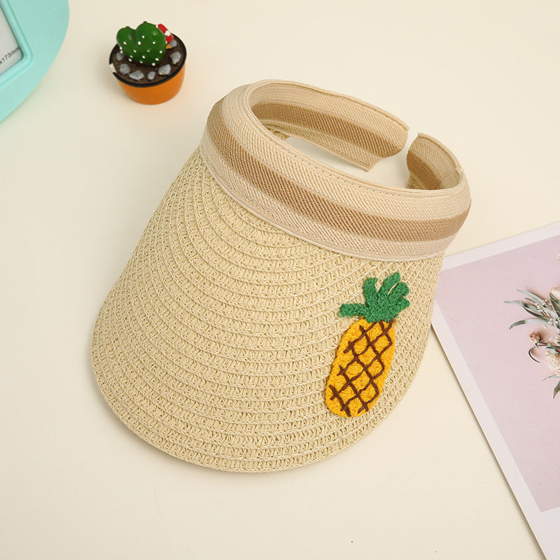 Parent-child Children's Hat Summer Male Tide Sunscreen Straw Hat Korean Sun Hat Female Sandal Hat Empty Top Hat Girl Summer Treasure