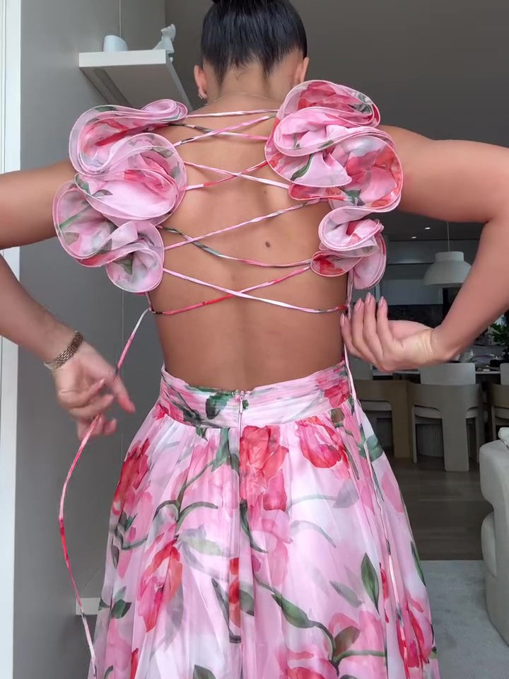 BloomBreeze Robe Longue Dos Nu