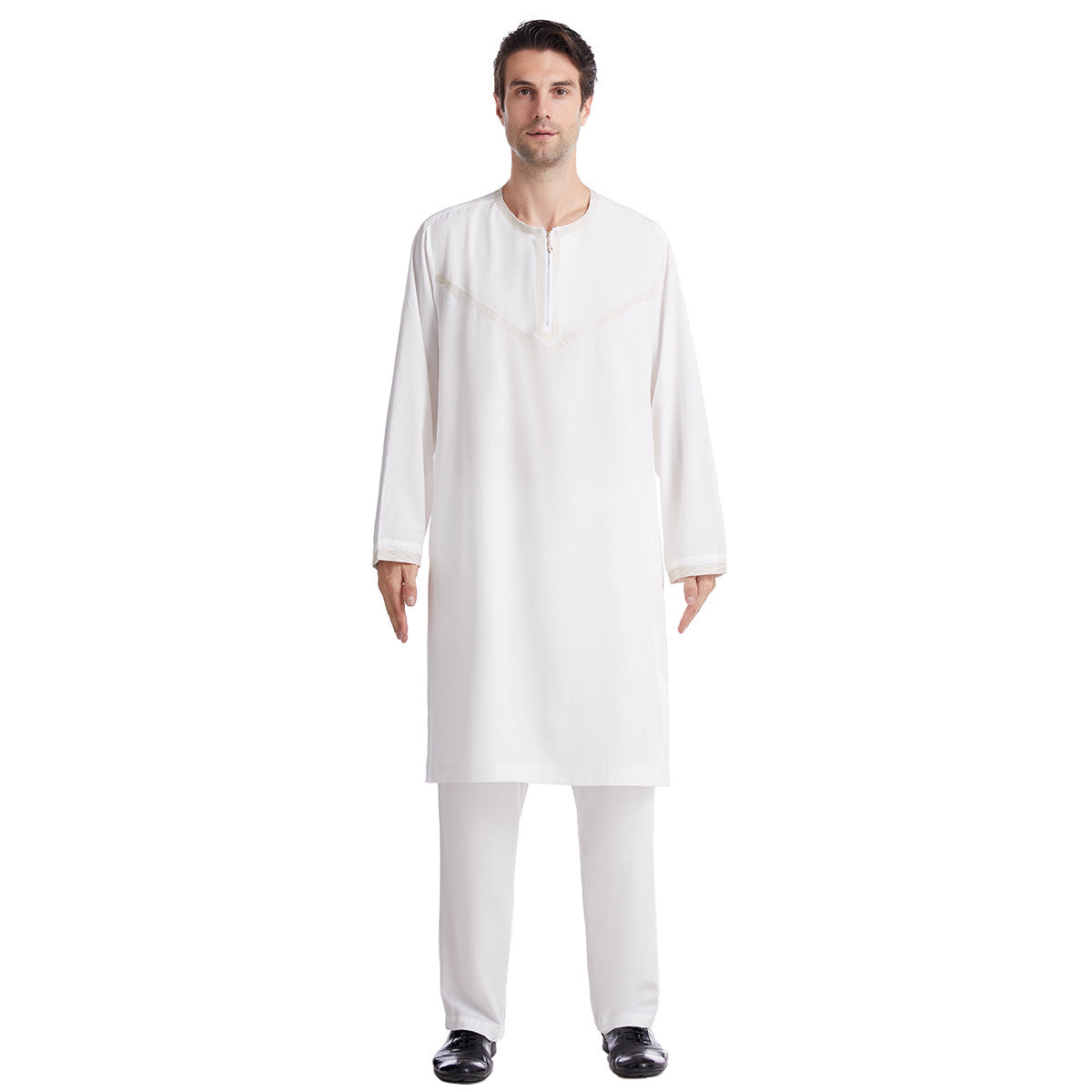 Taye – Ensemble Robe et Pantalon Homme Polyester Brodé