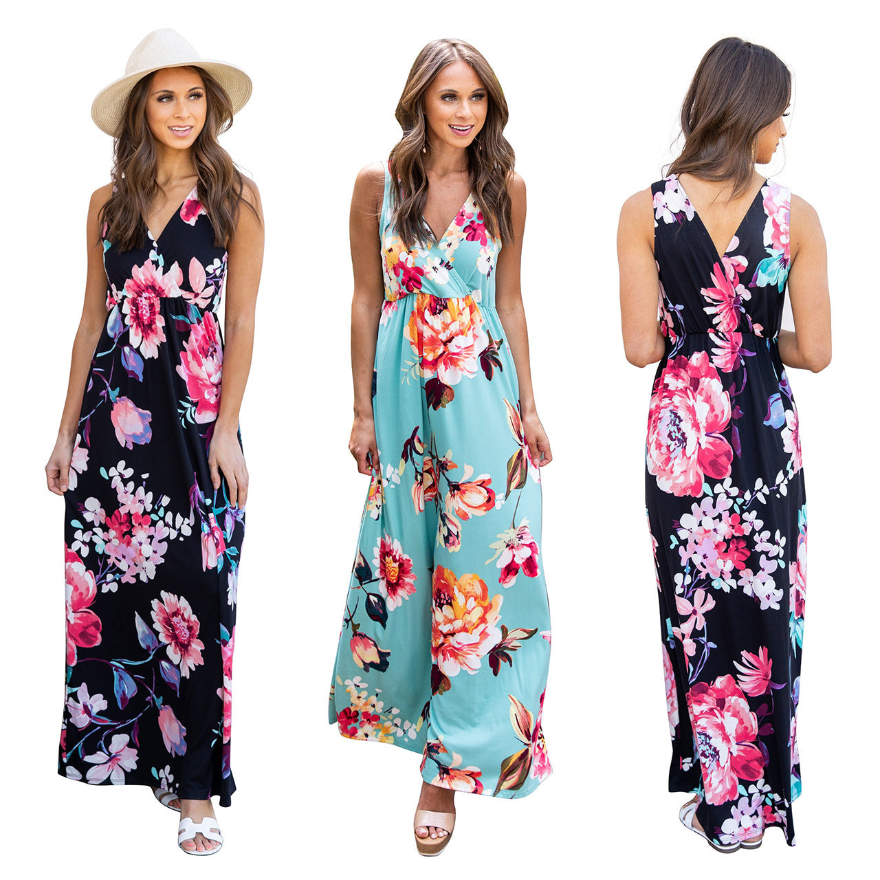 JungleFever 🌿 Robe Fendue à Fines Bretelles