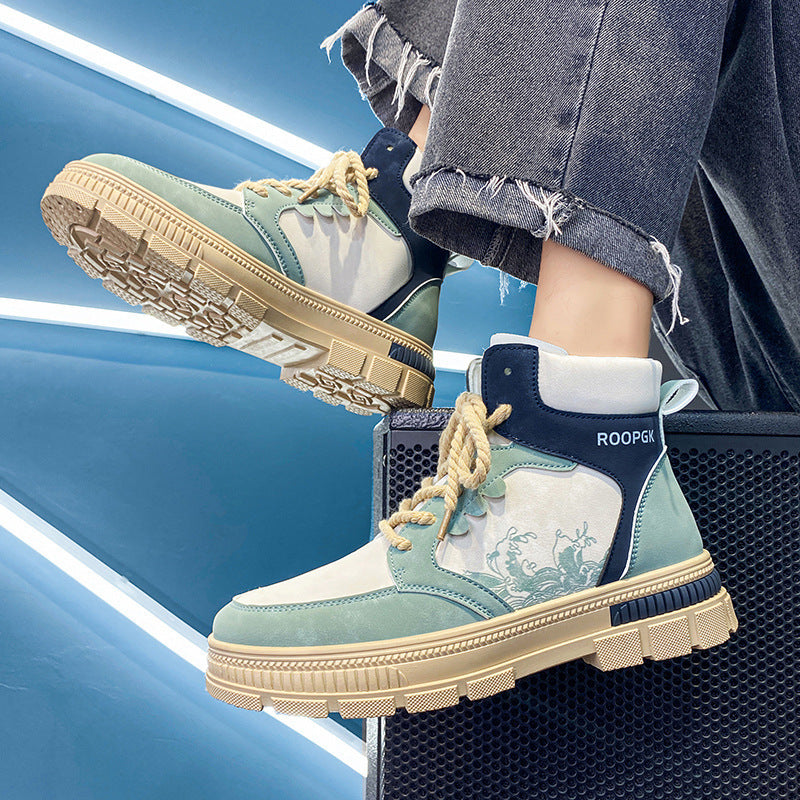 Men's Lace-up High-top Boots