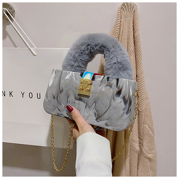 Women's Fashion Acrylic Hand Chain Box Bag