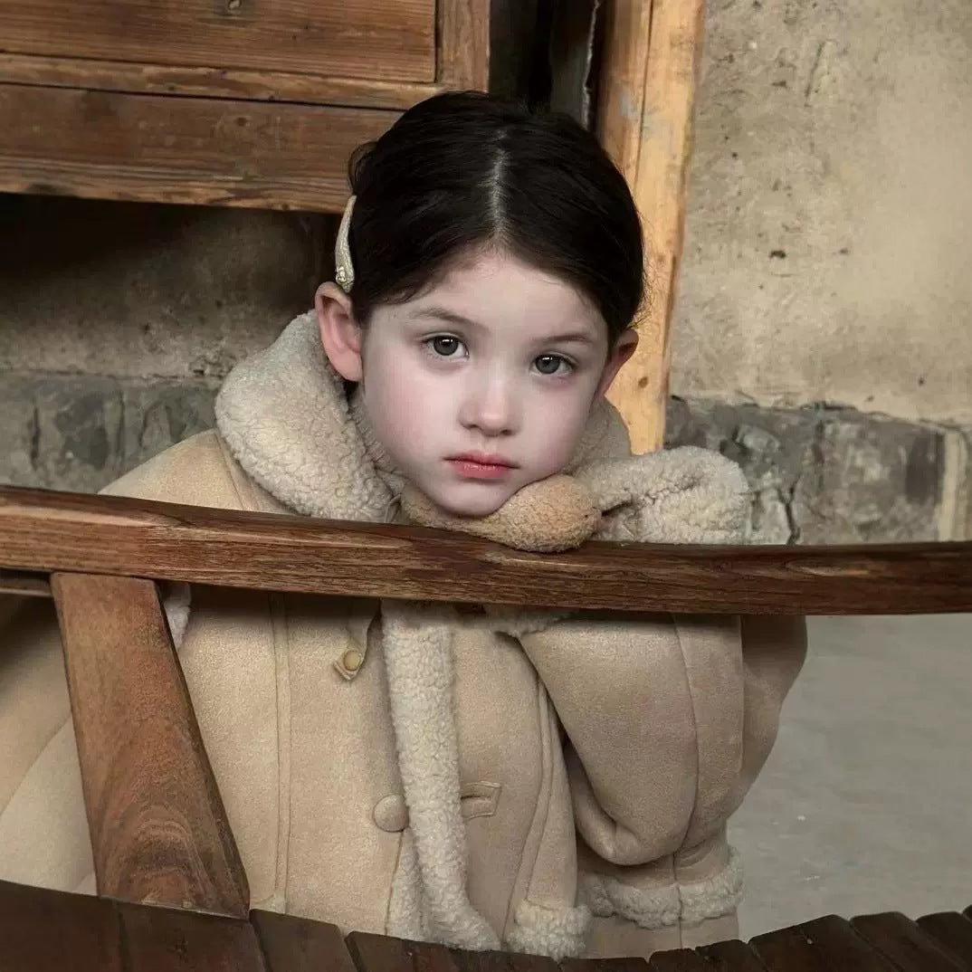 đž NayĂ©ma â Manteau Douillet Fille en Laine dâAgneau