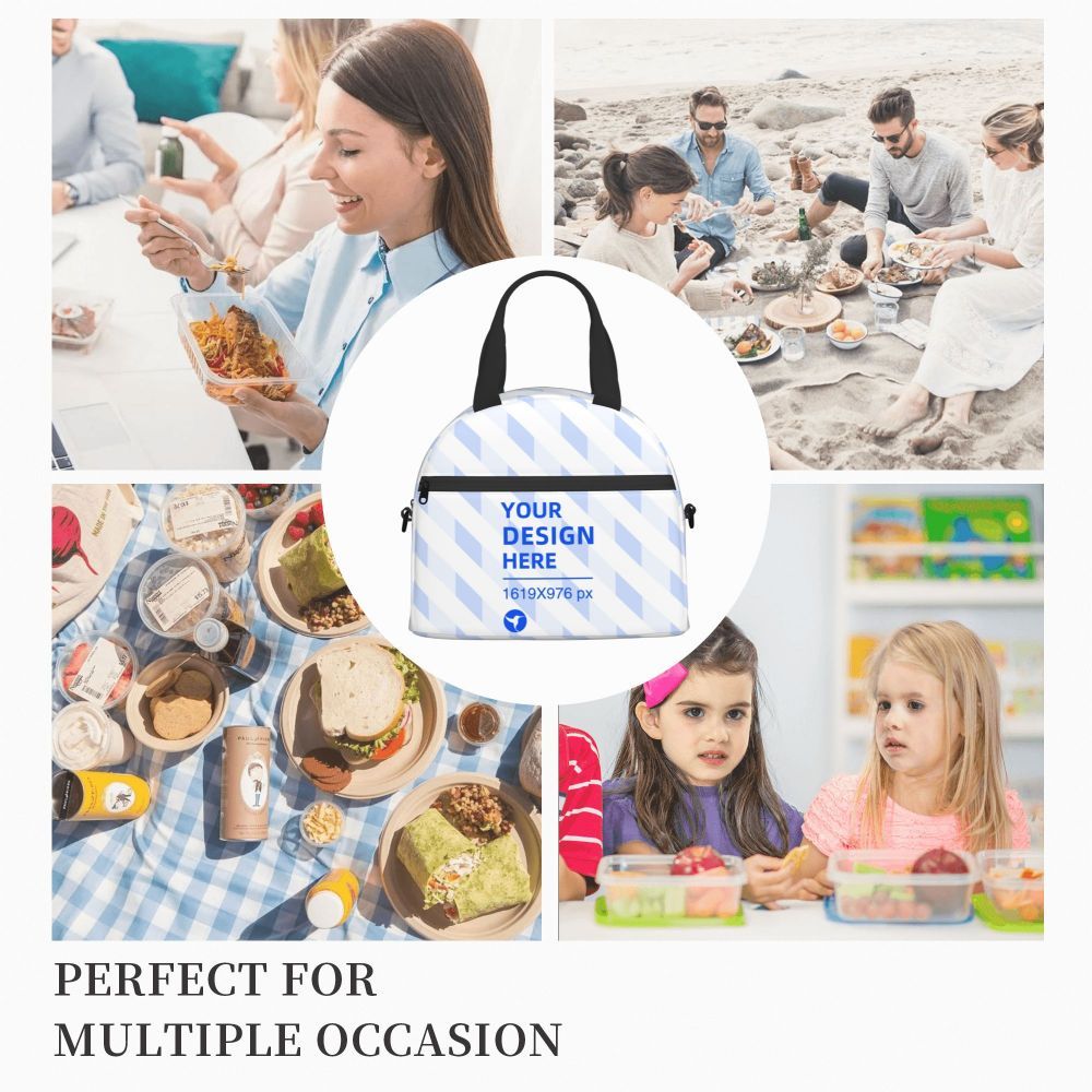 Black Handy Crossbody Insulated Lunch Bag