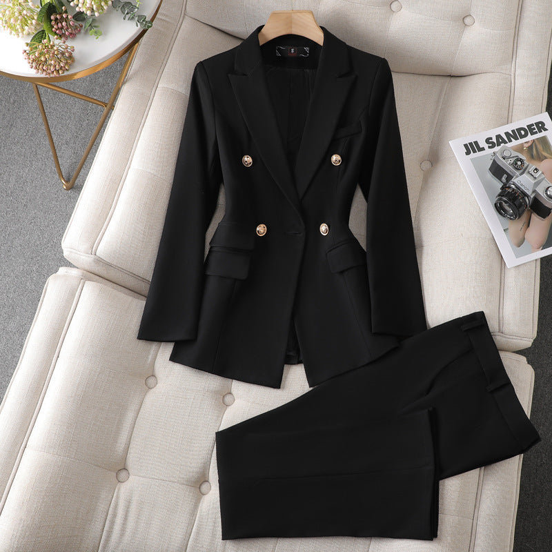 Power Chic – Tailleur Femme à Pantalon Évasé