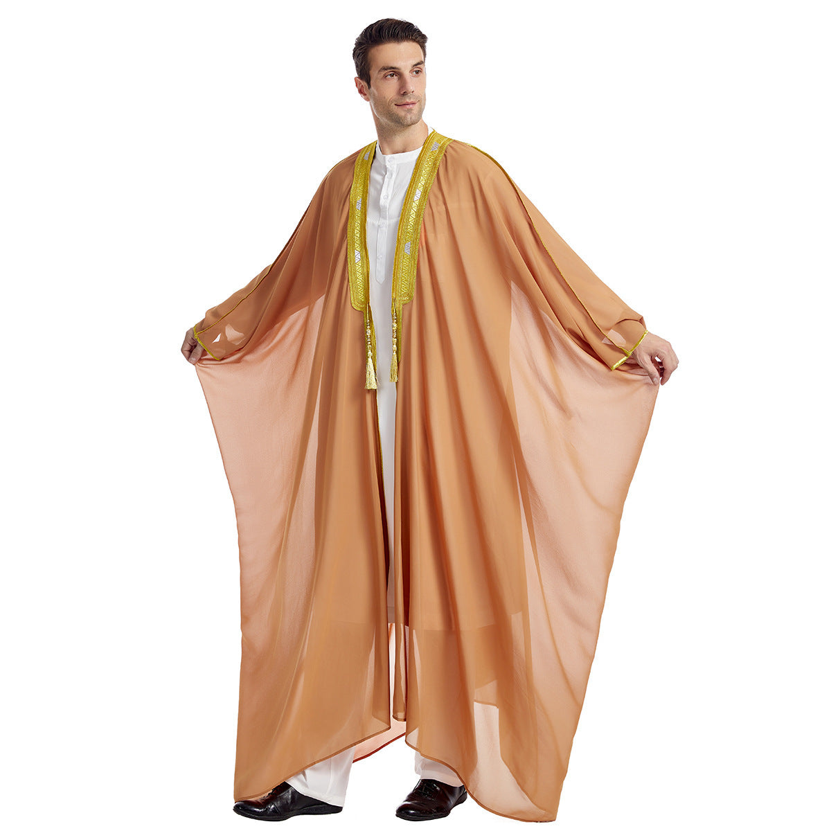 Rachid – Robe Homme Arabe Brodée à Manches Longues