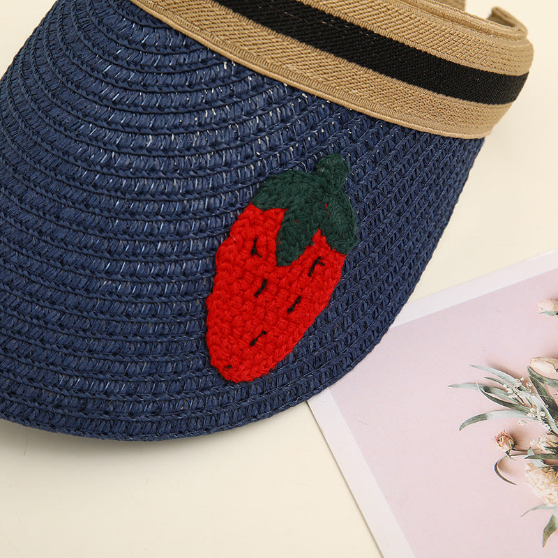 Parent-child Children's Hat Summer Male Tide Sunscreen Straw Hat Korean Sun Hat Female Sandal Hat Empty Top Hat Girl Summer Treasure