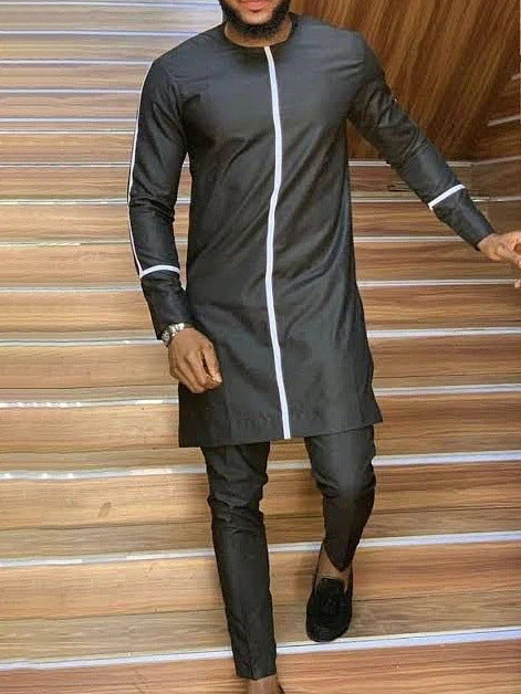 Fashion Men's Suit Printed Shirt