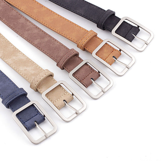 🔲 Trendy Square Buckle Belt – Minimalist & Stylish Look