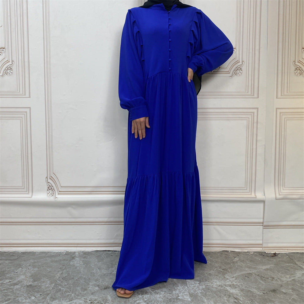 BreezeFlow Robe Longue Boutonnée