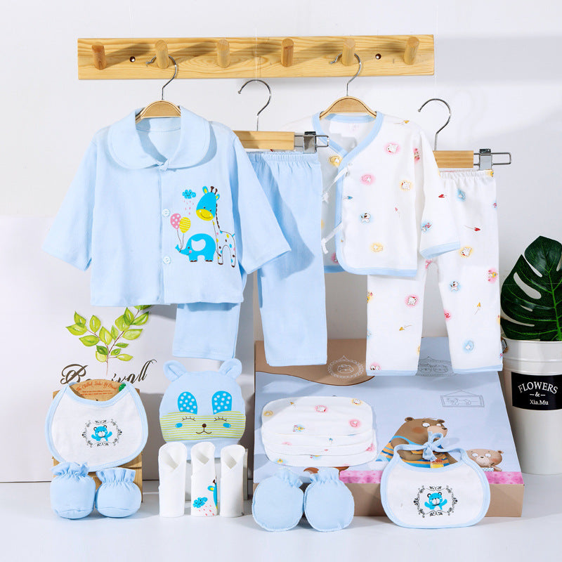 👶 18 Piece Cotton Newborn Clothes Gift Box Set
