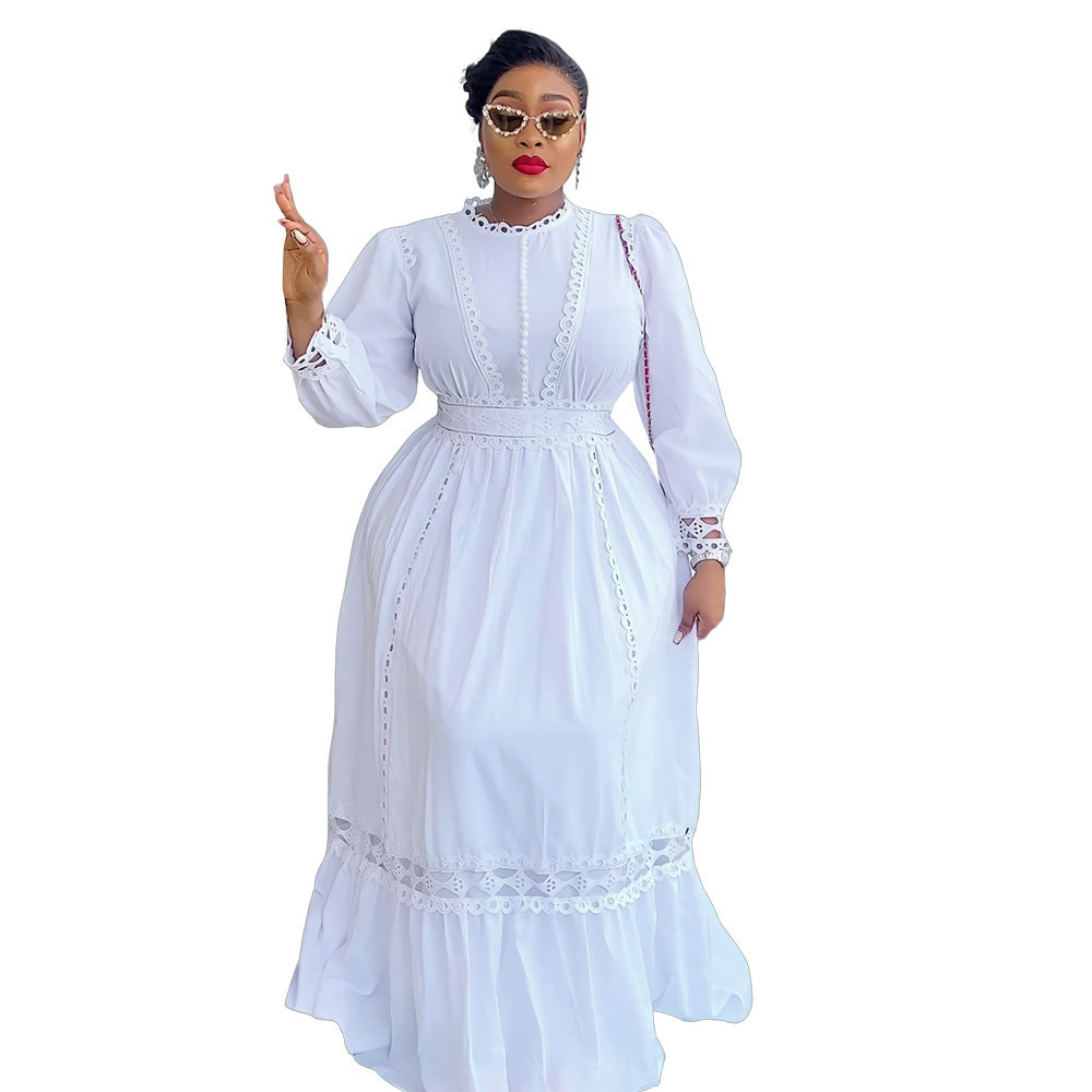 Robe "Ayo" Élégance Retro & Fleurs Crochetées