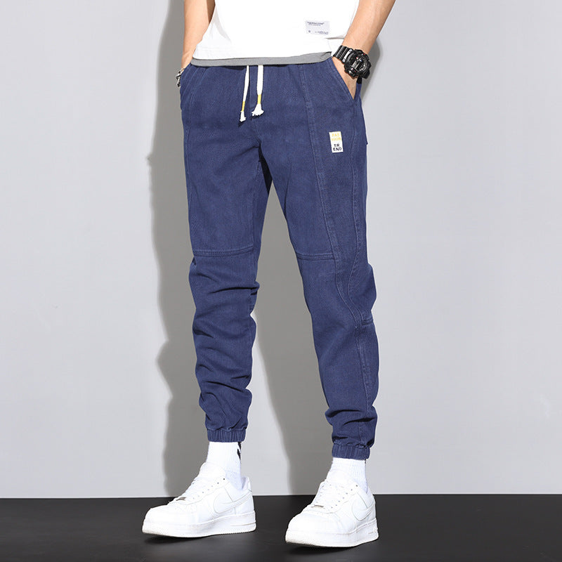 Jean Homme Grande Taille – Style Décontracté, Taille Moyenne, Multi-Poches