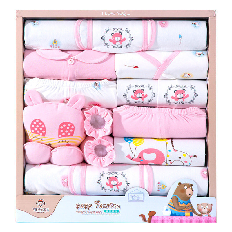 👶 18 Piece Cotton Newborn Clothes Gift Box Set