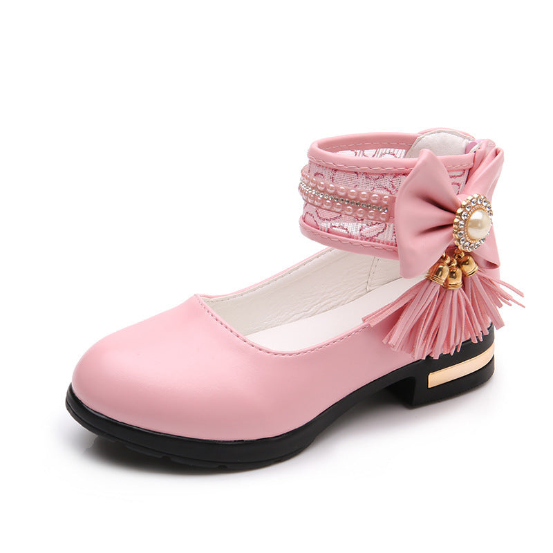 Korean Version Soft Sole Princess Shoes Large Children Single