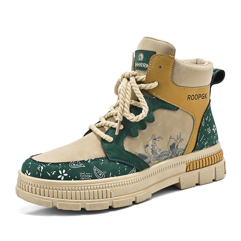 Men's Lace-up High-top Boots