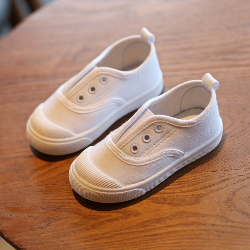 Spring New Children's Canvas Shoes Girls White Shoes