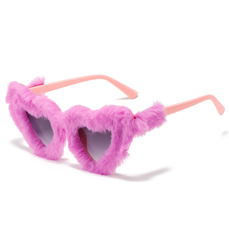 Fashion Plush Love Sunglasses Personality