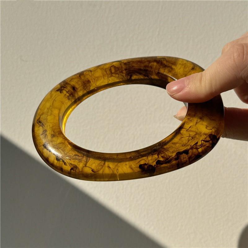 Resin Flower Bracelet - Irregular Shape, European Style