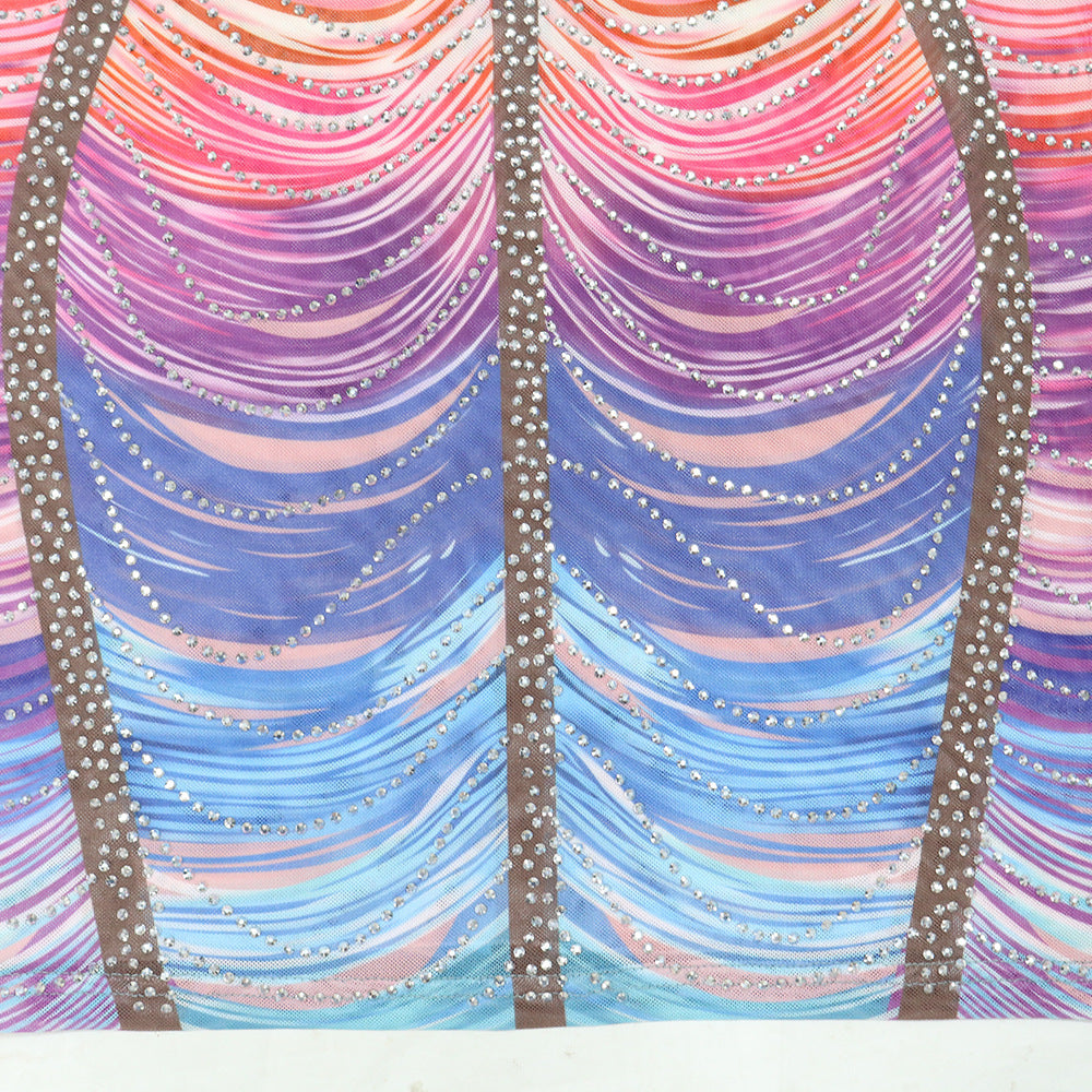 Sling Hot Rhinestone Sheath Slim Fit Skirt Women's Fashion Casual Party Dress
