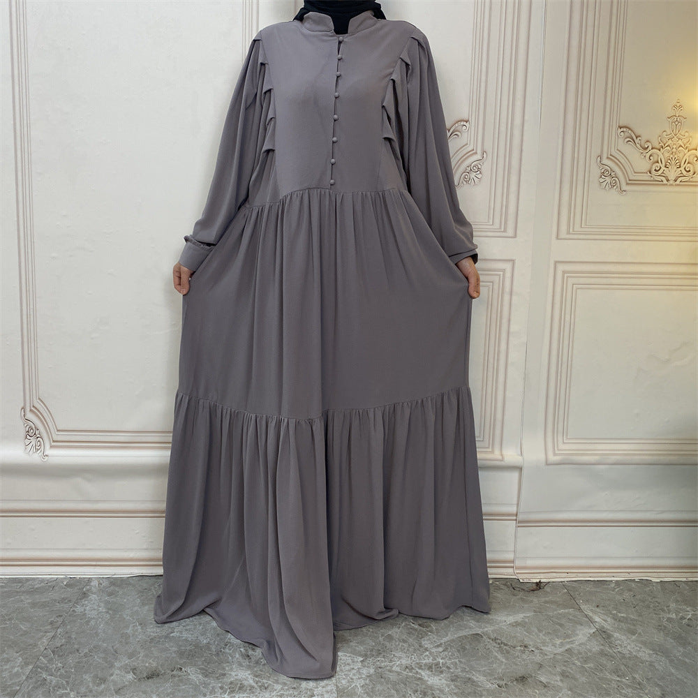 BreezeFlow Robe Longue Boutonnée