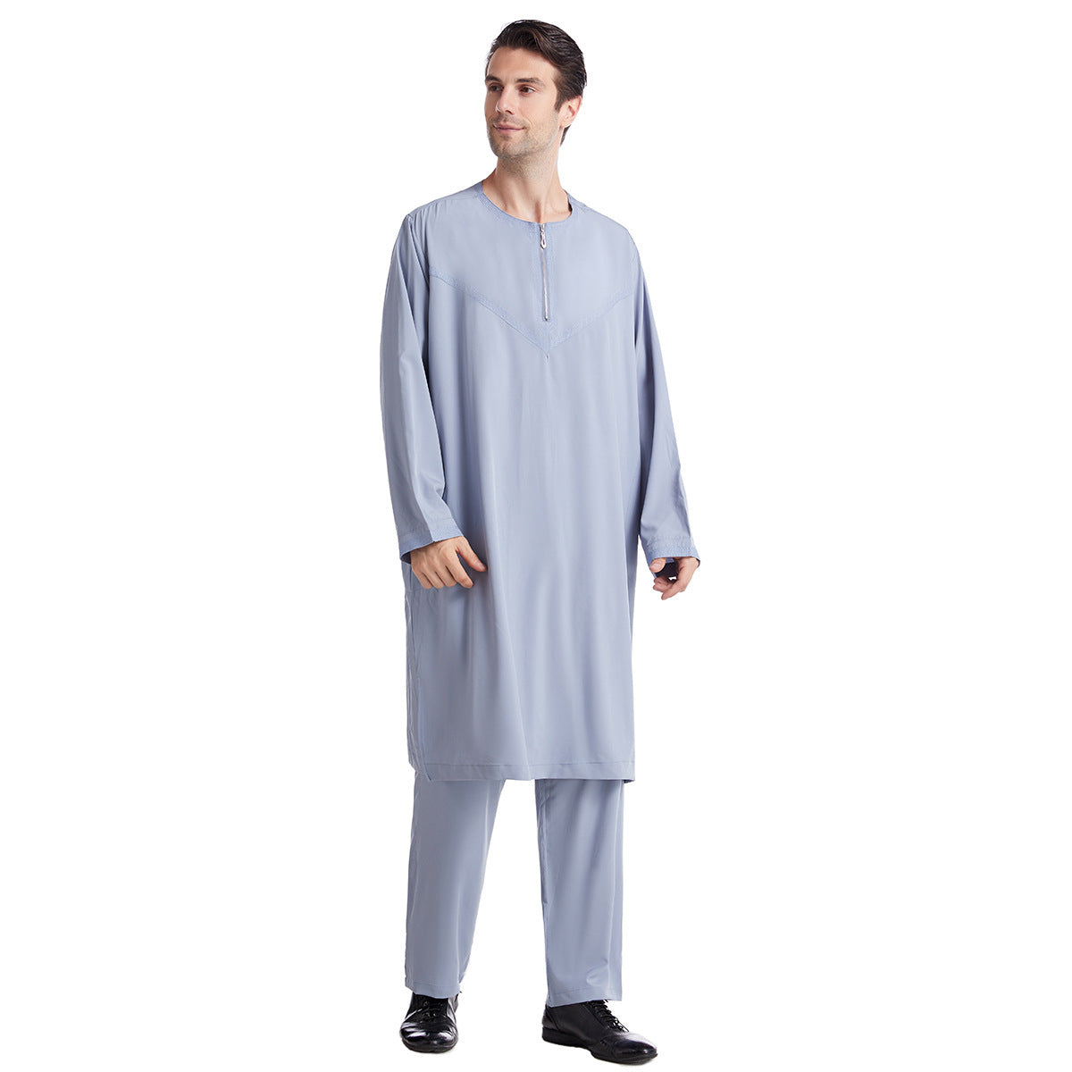 Taye – Ensemble Robe et Pantalon Homme Polyester Brodé