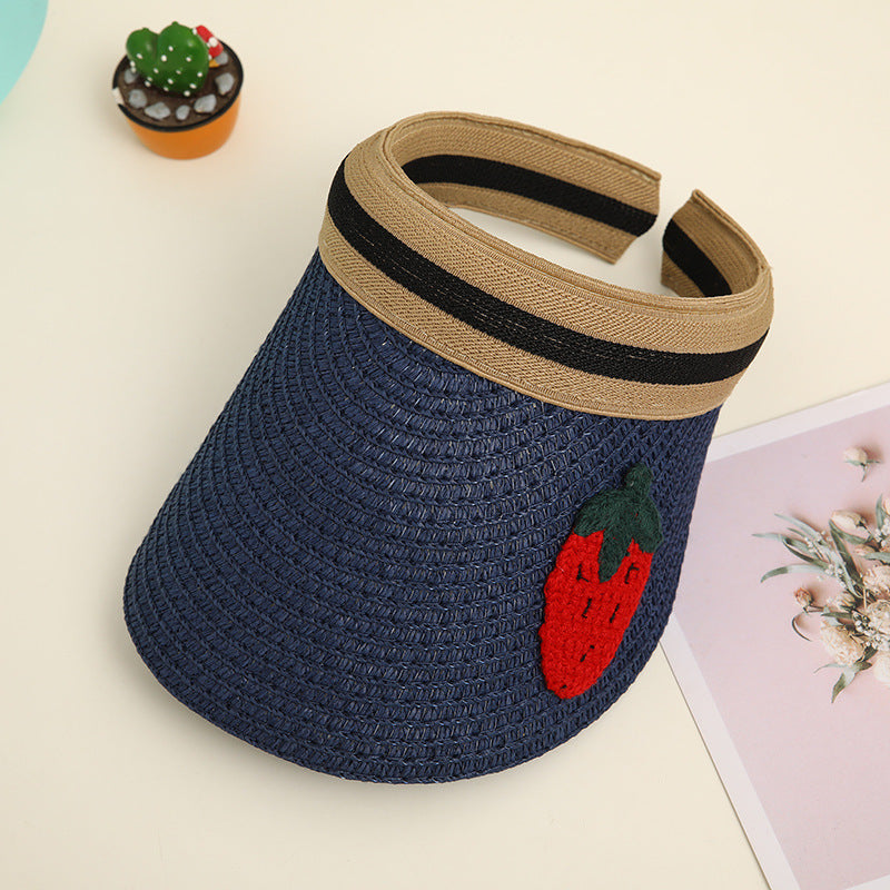 Parent-child Children's Hat Summer Male Tide Sunscreen Straw Hat Korean Sun Hat Female Sandal Hat Empty Top Hat Girl Summer Treasure