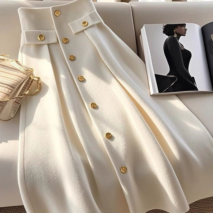 đ€ LirĂ©a et Ameya â Haut ĂlĂ©gant CintrĂ© et Jupe DrapĂ©e Taille Haute