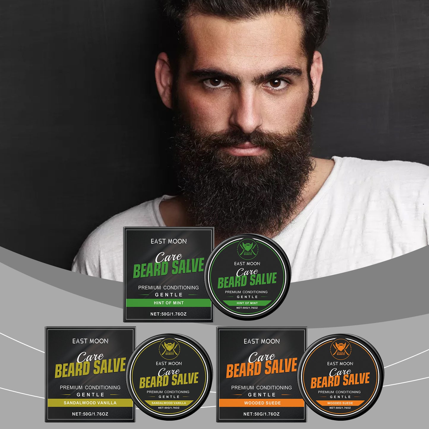 🧔🏾 KHALIFA Men's Beard Cream – Nourishing and Moisturizing (50 g)