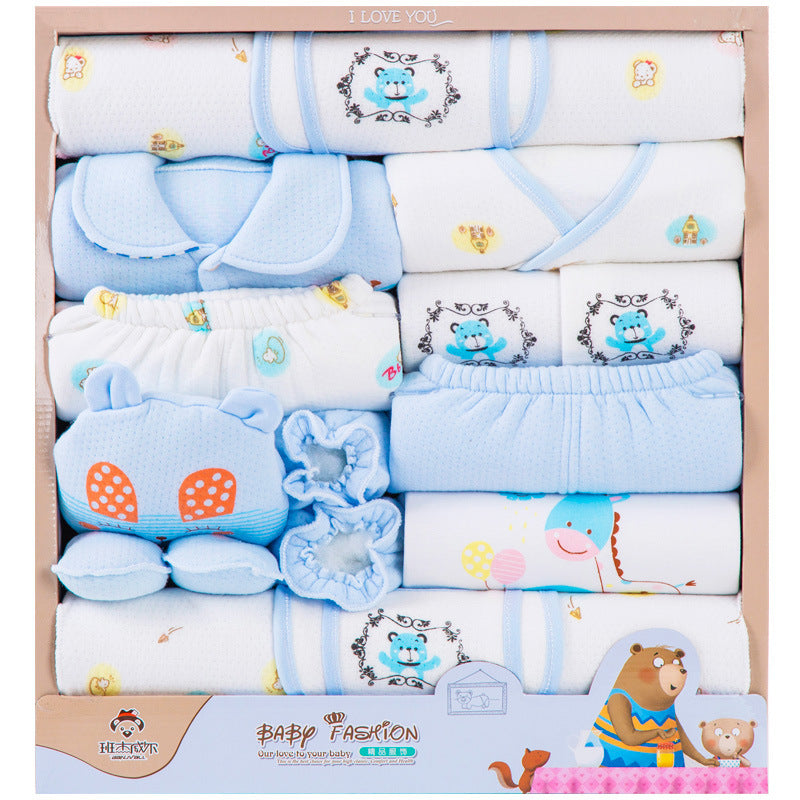 👶 18 Piece Cotton Newborn Clothes Gift Box Set