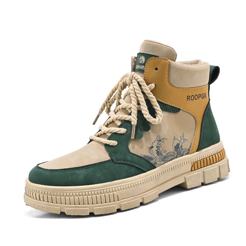 Men's Lace-up High-top Boots