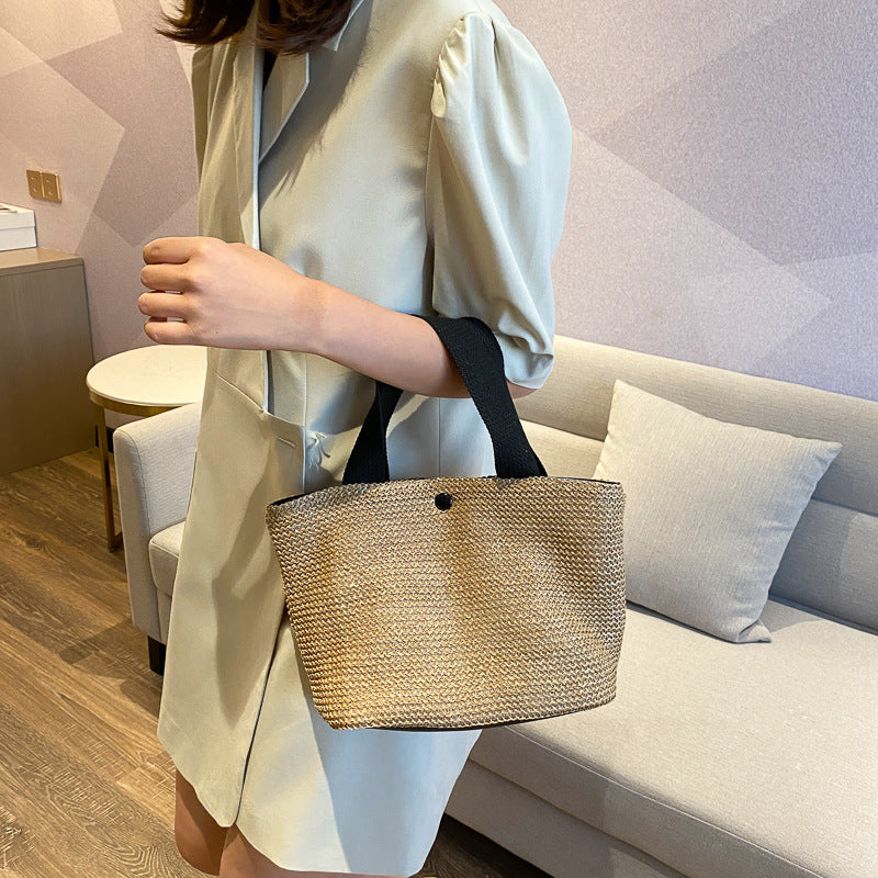 Woven Bucket Bag – Summer Beach Style