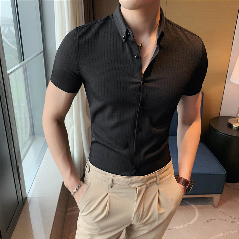 Djiba Stripes – Chemise Homme Slim à Rayures