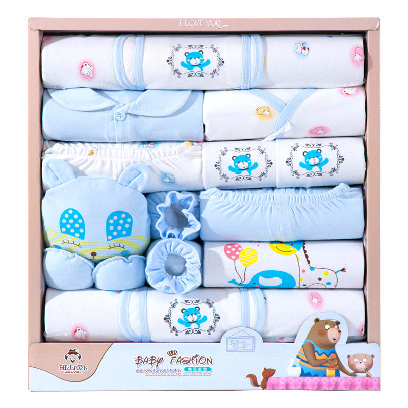 👶 18 Piece Cotton Newborn Clothes Gift Box Set