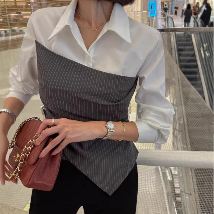 Korean Style Commute Slim-fit Shirt