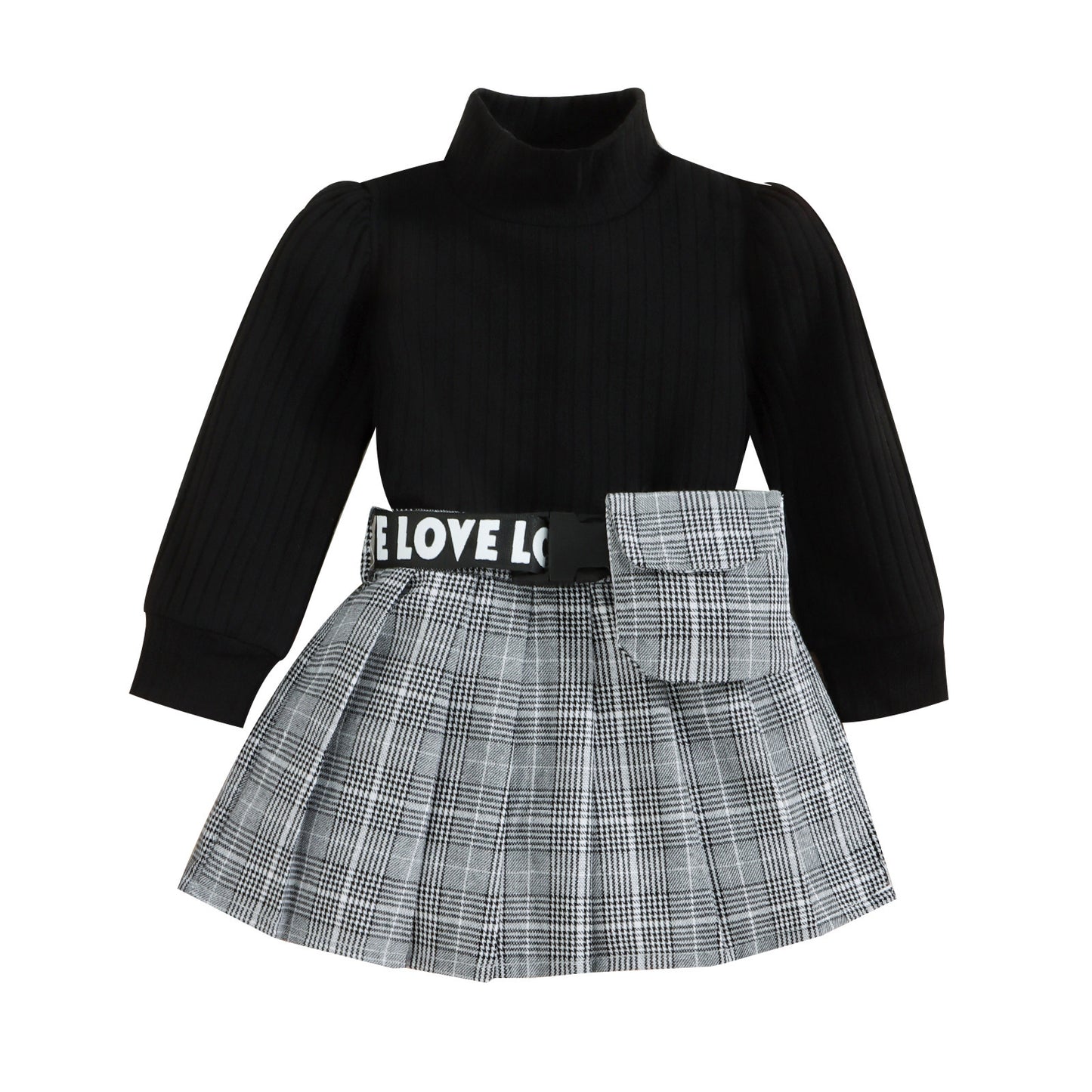 🍁 Ensemble Preppy – 3 Pièces Fille Automne-Hiver