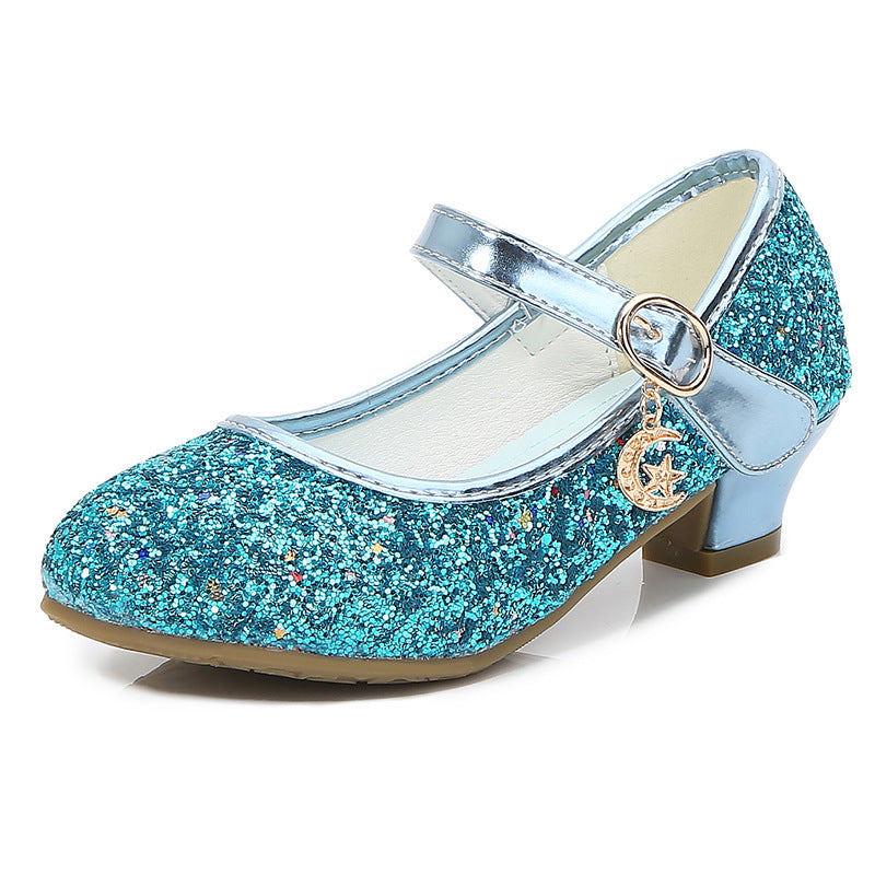 Girls Korean Style Princess Sequin Dance Shoes